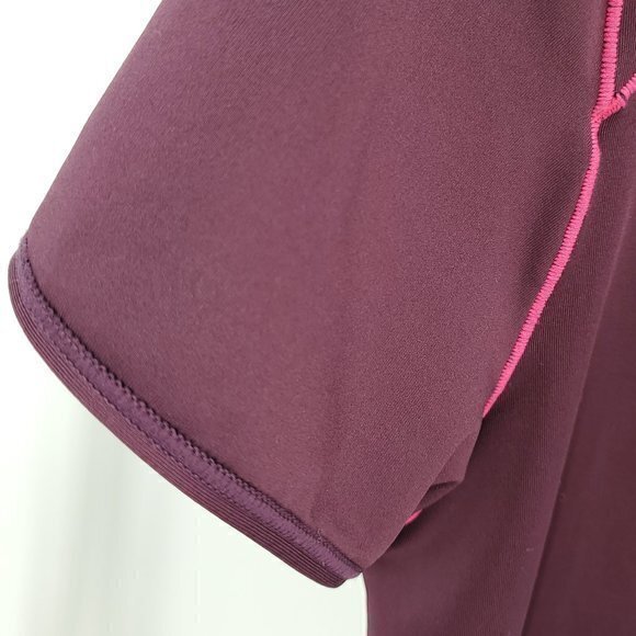 Patagonia Common Threads Short Sleeve Base Layer Shirt M Plum/Maroon/Pink 45605 - Picture 6 of 12